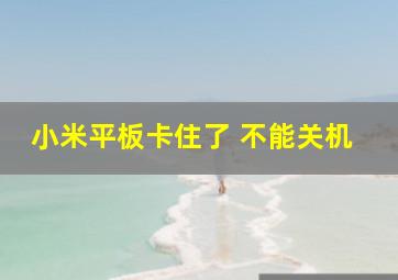 小米平板卡住了 不能关机